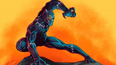 Black Panther Digital Paint Art Wallpaper