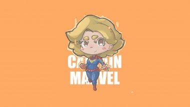 Captain Marvel Minimalist Wallpaper