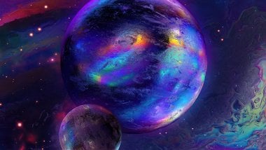 Planetas de colores Fondo de pantalla