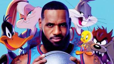 Characters from Space Jam with Lebron James Wallpaper