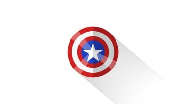 Captain America shield Minimalist Wallpaper