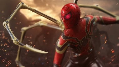 Iron Spider ojos rojos Fondo de pantalla