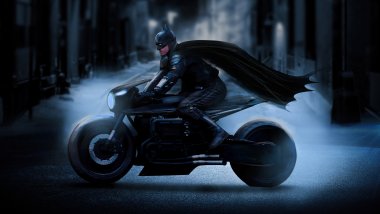 Batman en Batimoto Fanart Fondo de pantalla