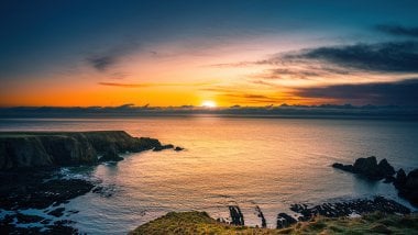 Sunrise at Aberdeen Coast in Scotland Wallpaper