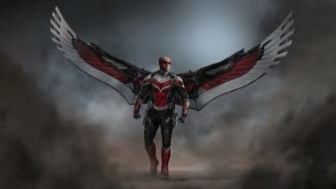 Falcon with wings Wallpaper
