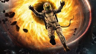 Astronaut falling in black hole Wallpaper