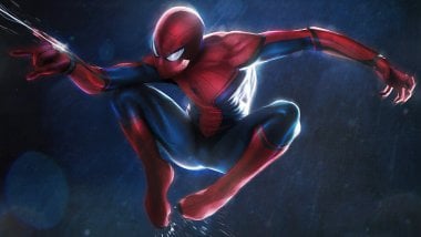 Spider Man balanceandose en la lluvia Fondo de pantalla