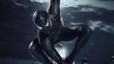 Spider Man with black suit Wallpaper