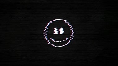 Smiley face with glitch Wallpaper