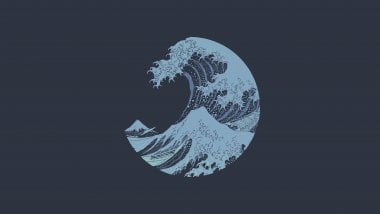 Logo olas minimalista Fondo de pantalla