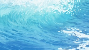 Brushstrokes Waves Digital Art Wallpaper