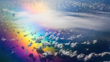 Rainbow in the clouds Wallpaper