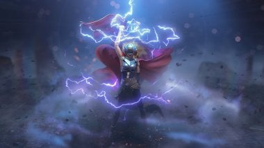 Thor en medio de rayos Fondo de pantalla