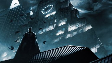Sombra de Batman en la lluvia Fondo de pantalla