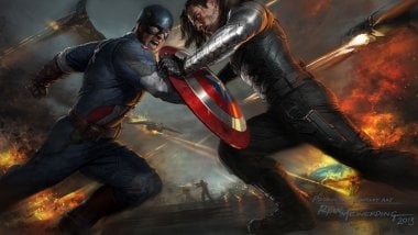 Drawing of Captain America Wallpaper