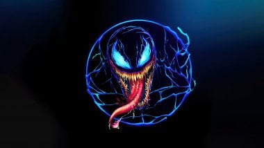Venom Diseño Neon Fondo de pantalla