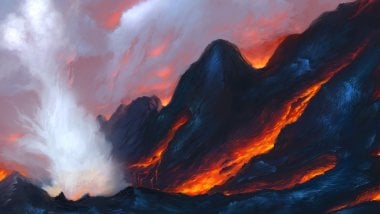 Lava de volcán Arte Fondo de pantalla