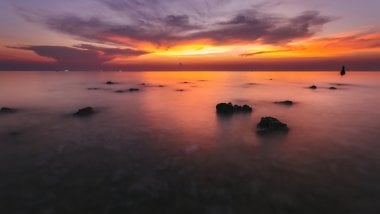 Silent ocean sunset Wallpaper