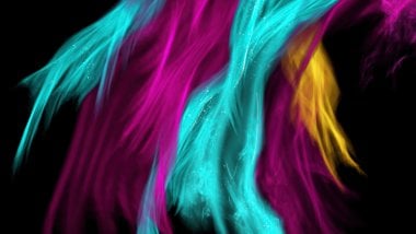 Plumas de colores Abstracto Fondo de pantalla