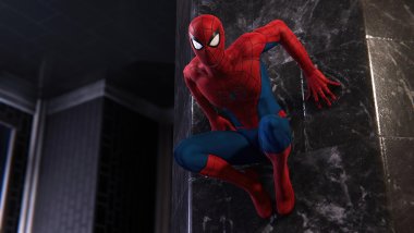 Spider Man on wall Wallpaper
