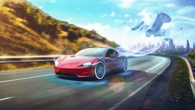 Tesla Roadster Fondo de pantalla