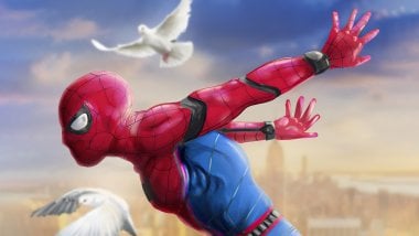 Spider Man listo para el día Fan Art Fondo de pantalla