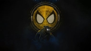 Spider Man No way Home Traje negro con dorado Fondo de pantalla