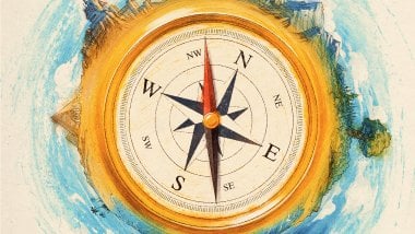 Compass directions Digital Art Wallpaper