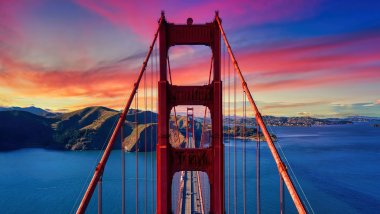 Puente Golden Gate al atardecer Fondo de pantalla