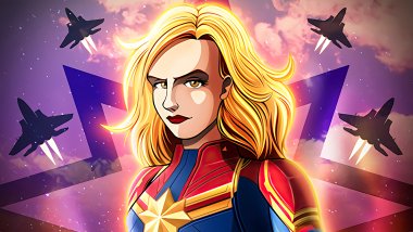 Captain Marvel Comic Poster Wallpaper