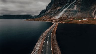 Highway in the middle of the sea Wallpaper