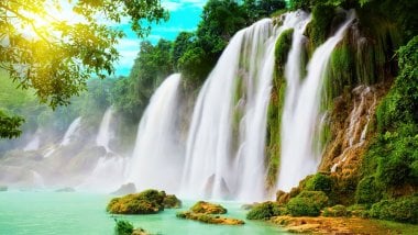 Dream Through waterfall Wallpaper