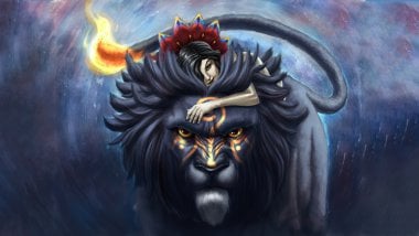 Girl with lion Wallpaper