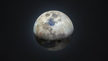 La luna en noche oscura Fondo de pantalla