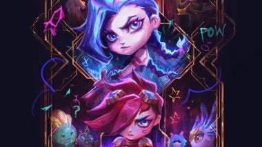 Jinx and Vi from Arcane League of Legends Digital Art Wallpaper