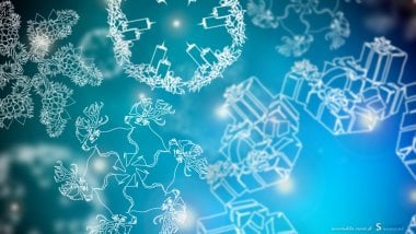 Copos de nieve de figuras navideñas Fondo de pantalla