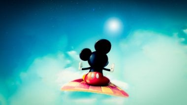 Mickey Mouse en una alfombra Fondo de pantalla