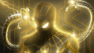 Black and gold suit in Spider Man No way home Wallpaper