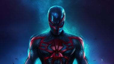 Spider Man 2099 con traje azul Fondo de pantalla