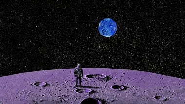 Astronauta en otro planeta Fondo de pantalla