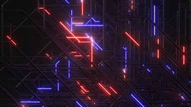 Lineas geometricas de neon Abstracto Fondo de pantalla