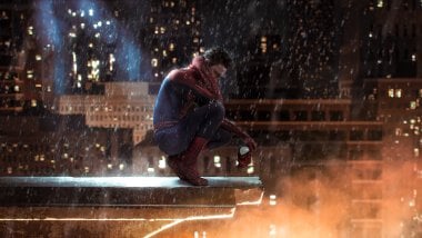 Spider Man without mask under the rain Wallpaper