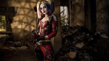 Harley Quinn Comic Cosplay Fondo de pantalla