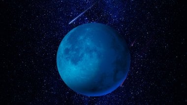 Planet with shooting star Wallpaper