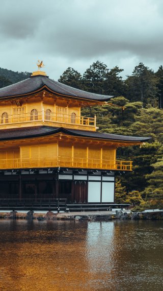 Templo Kinkakuji Pabellon Dorado Fondo de pantalla