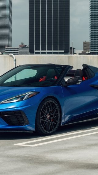 Chevrolet Corvette C8 blue Wallpaper