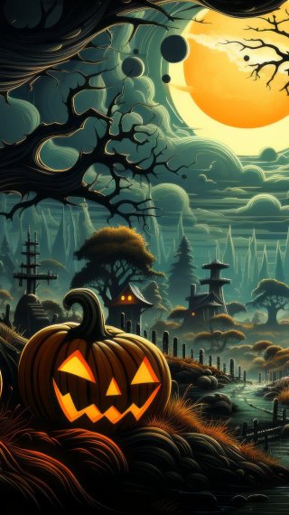 Halloween Landscape Wallpaper