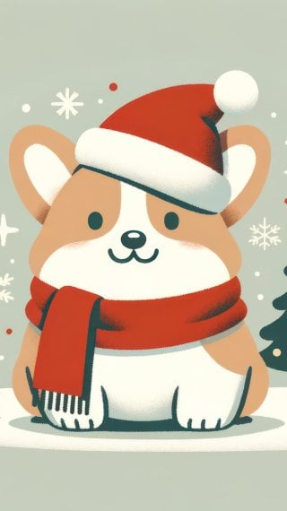 Perrito navideño Fondo de pantalla
