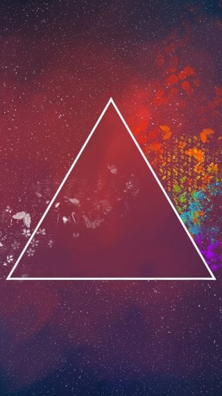 Abstract universe triangles butterflies Wallpaper