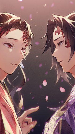 Yoriichi Tsugikuni and Kokushibo Wallpaper